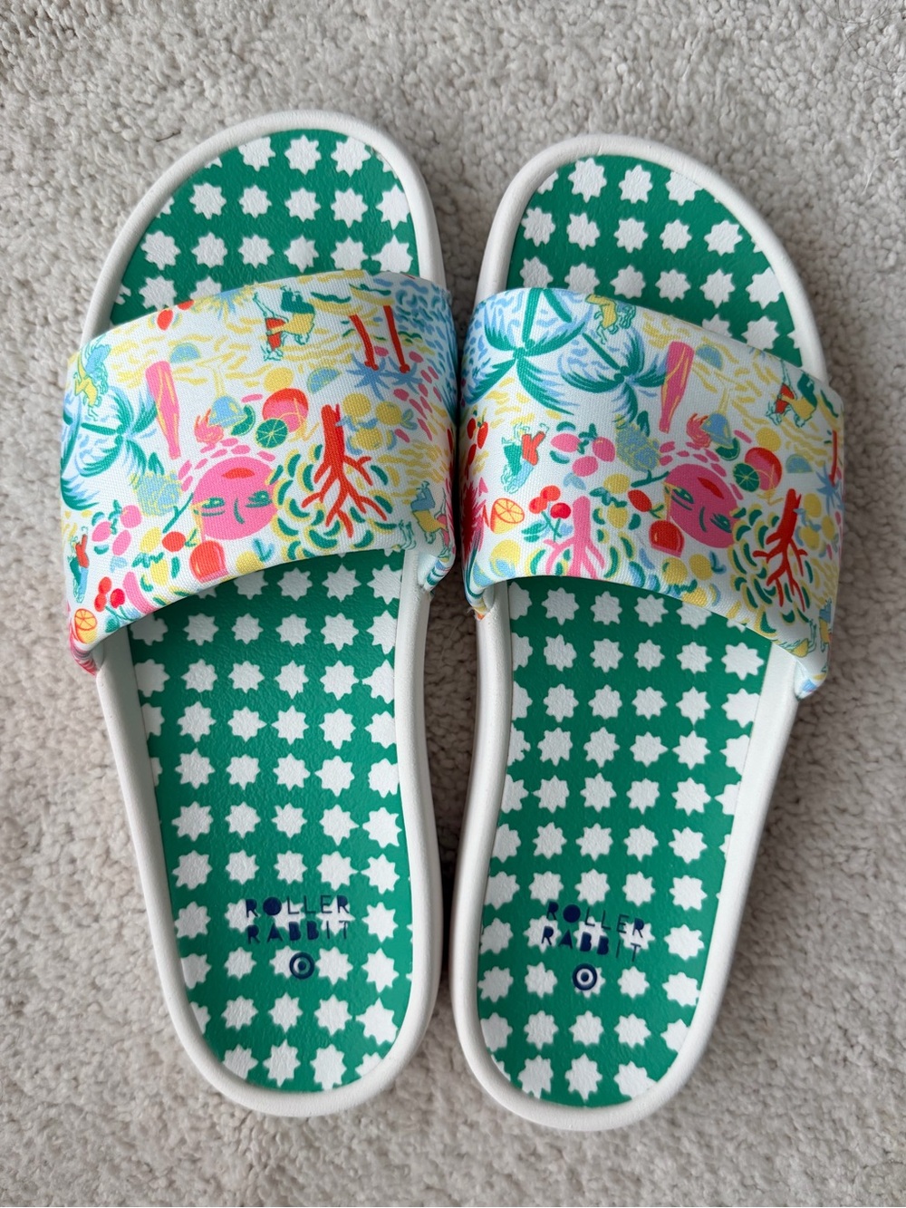 Target x Roller Rabbit Tropical Print Slide Sandals - Picture 2 of 7